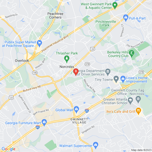 Norcross Insulation Service Pros location map: 600 S Cemetery St., Peachtree Corners, GA